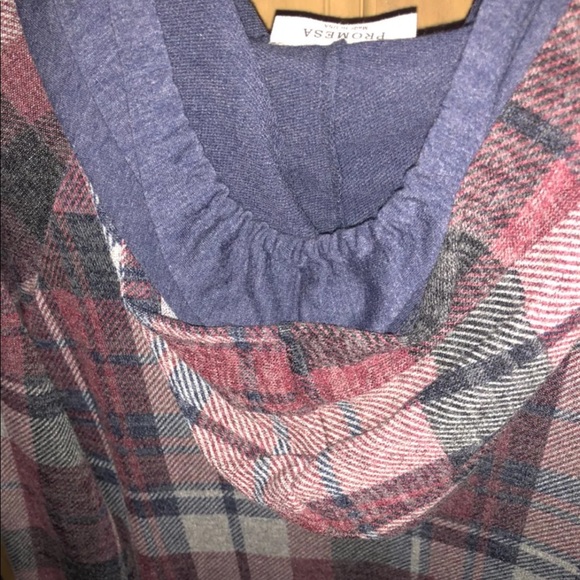 Women’s plaid double hoodie - Picture 2 of 2